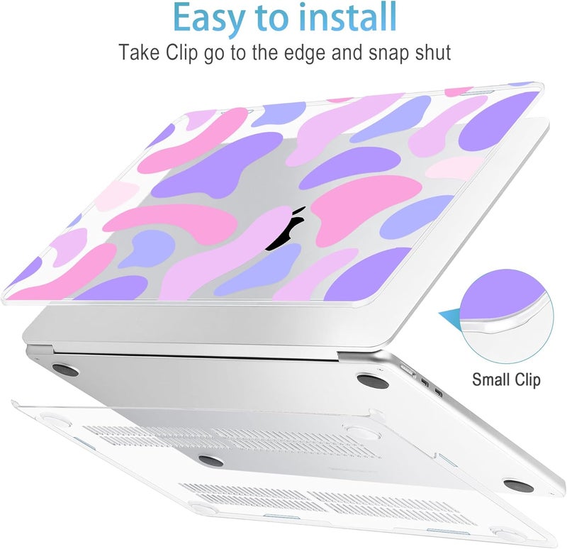 Mektron Designed for 2025/2024/2023 MacBook Air 15 INCH M4 A3241 /M3 A3114 /M2 A2941 Case, Printed Plastic Hard Shell Cover with 15.3" Liquid Retina Display Touch ID, Colorful Cow Leopard - Image 5